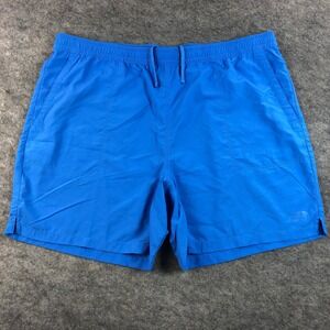 The North Face Mens XXL Blue Nylon Elastic Waist Drawstring Shorts